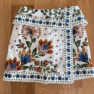 farm rio summer garden mini skirt | size XS | like new | cotton